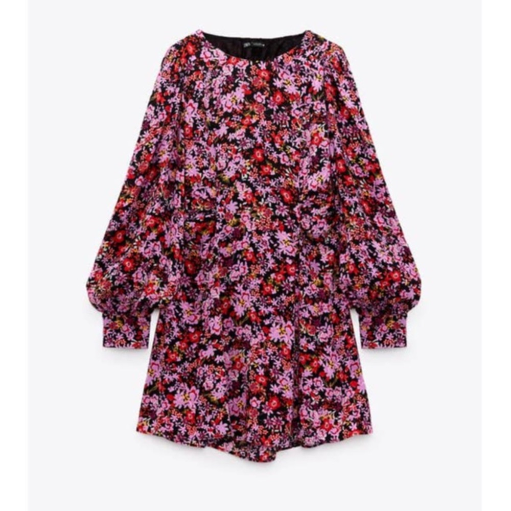 BNWT Zara Floral Long Sleeve Dress